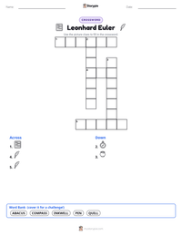 Leonhard Euler printable worksheet preview