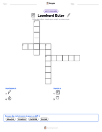 Aperçu de la feuille de travail imprimable Leonhard Euler