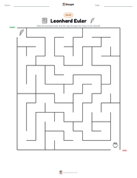 Leonhard Euler printable worksheet preview