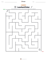 Anteprima della scheda stampabile di Leonhard Euler