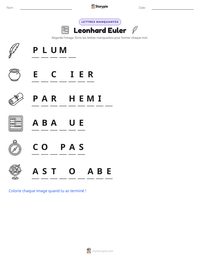 Aperçu de la feuille de travail imprimable Leonhard Euler