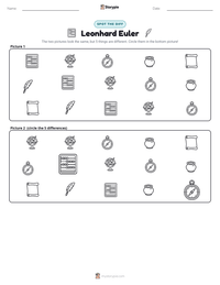 Leonhard Euler printable worksheet preview
