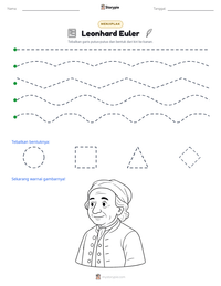 Prabaca lembar kerja cetak Leonhard Euler