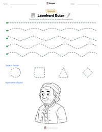 Prévia da folha de atividades imprimível Leonhard Euler