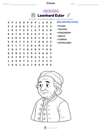 Vista previa de la hoja de trabajo imprimible de Leonhard Euler