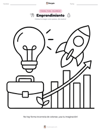 Página para colorear de Emprendimiento para niños