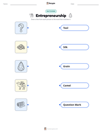 Entrepreneurship printable worksheet preview
