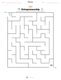 Entrepreneurship printable worksheet preview