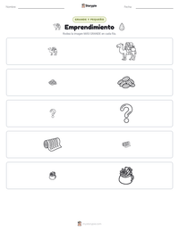 Vista previa de la hoja de trabajo imprimible de Emprendimiento