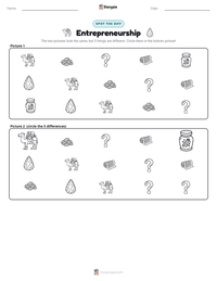 Entrepreneurship printable worksheet preview