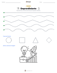Vista previa de la hoja de trabajo imprimible de Emprendimiento