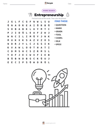 Entrepreneurship printable worksheet preview