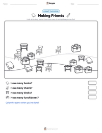 Making Friends printable worksheet preview
