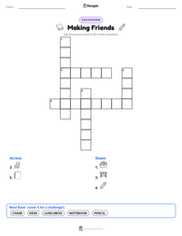 Making Friends printable worksheet preview