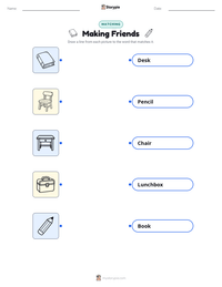 Making Friends printable worksheet for kids