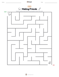 Making Friends printable worksheet preview
