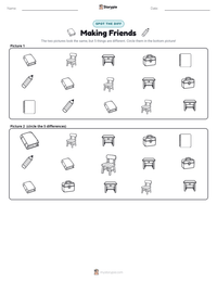 Making Friends printable worksheet preview