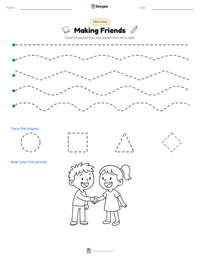 Making Friends printable worksheet preview