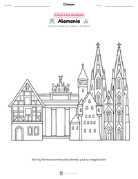 Página para colorear de Alemania para niños