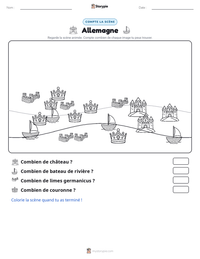 Aperçu de la feuille de travail imprimable Allemagne