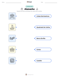 Prévia da folha de atividades imprimível Alemanha