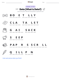 Data (What Is Data?) printable worksheet preview