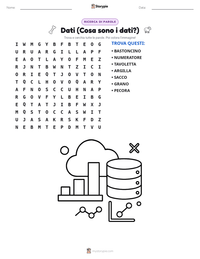 Anteprima della scheda stampabile di Dati (Cosa sono i dati?)