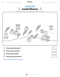 Amelia Bloomer printable worksheet preview