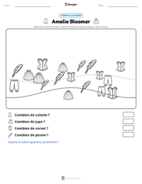 Aperçu de la feuille de travail imprimable Amelia Bloomer