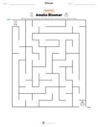Amelia Bloomer druckbare Arbeitsblatt Vorschau