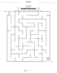 Anteprima della scheda stampabile di Amelia Bloomer