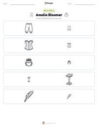 Amelia Bloomer printable worksheet preview