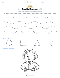 Anteprima della scheda stampabile di Amelia Bloomer
