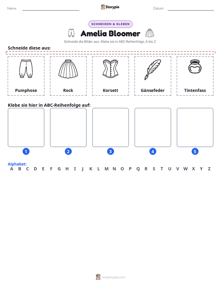 Schneiden & Einfügen Alphabet