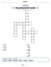 Neuschwanstein Castle printable worksheet preview