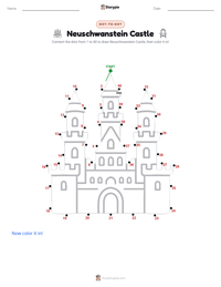 Neuschwanstein Castle printable worksheet preview