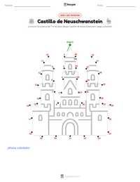 Vista previa de la hoja de trabajo imprimible de Castillo de Neuschwanstein