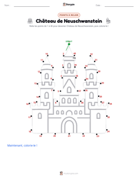 Aperçu de la feuille de travail imprimable Château de Neuschwanstein