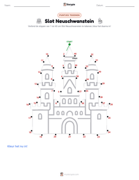 Slot Neuschwanstein afdrukbare werkblad voorbeeld