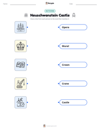 Neuschwanstein Castle printable worksheet preview
