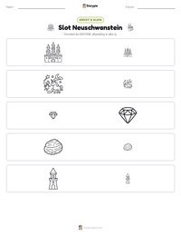 Slot Neuschwanstein afdrukbare werkblad voorbeeld