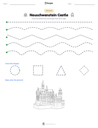 Neuschwanstein Castle printable worksheet preview