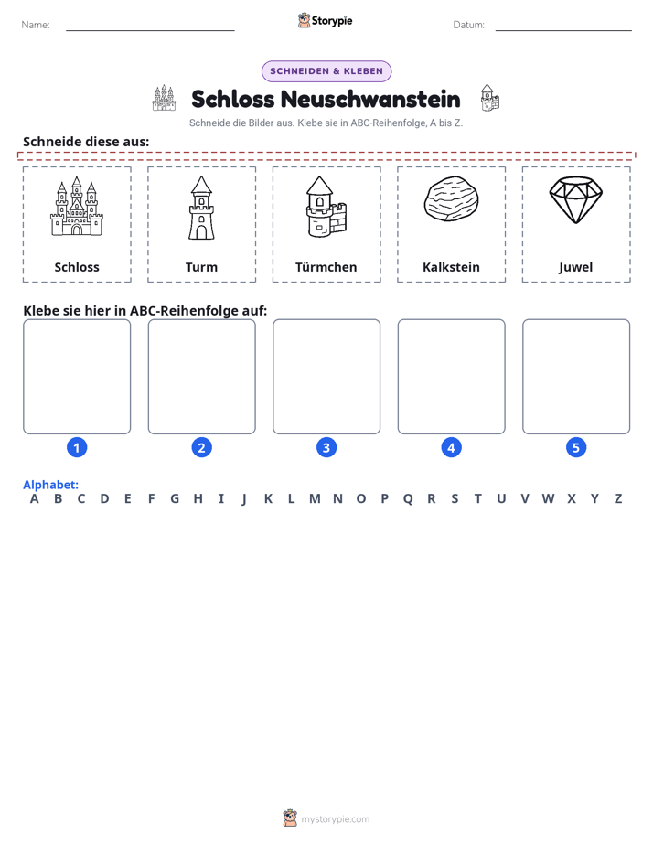 Schneiden & Einfügen Alphabet