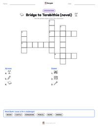 Bridge to Terabithia (novel) printable worksheet preview
