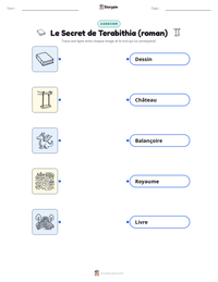 Aperçu de la feuille de travail imprimable Le Secret de Terabithia (roman)