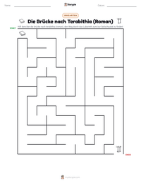Die Brücke nach Terabithia (Roman) druckbare Arbeitsblatt Vorschau