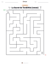 Aperçu de la feuille de travail imprimable Le Secret de Terabithia (roman)