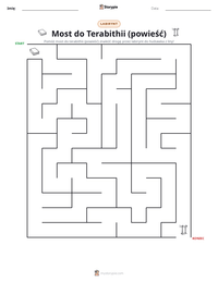 Podgląd drukowalnego arkusza ćwiczeń Most do Terabithii (powieść)