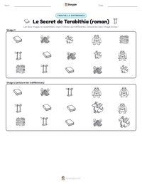 Aperçu de la feuille de travail imprimable Le Secret de Terabithia (roman)