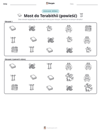Podgląd drukowalnego arkusza ćwiczeń Most do Terabithii (powieść)